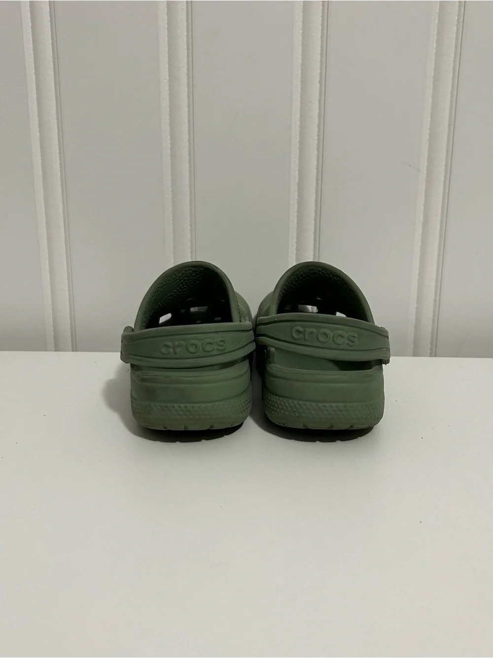 Crocs Kids Olive Green Slip-On Clog Shoes